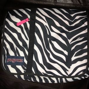 Zebra print messenger bag